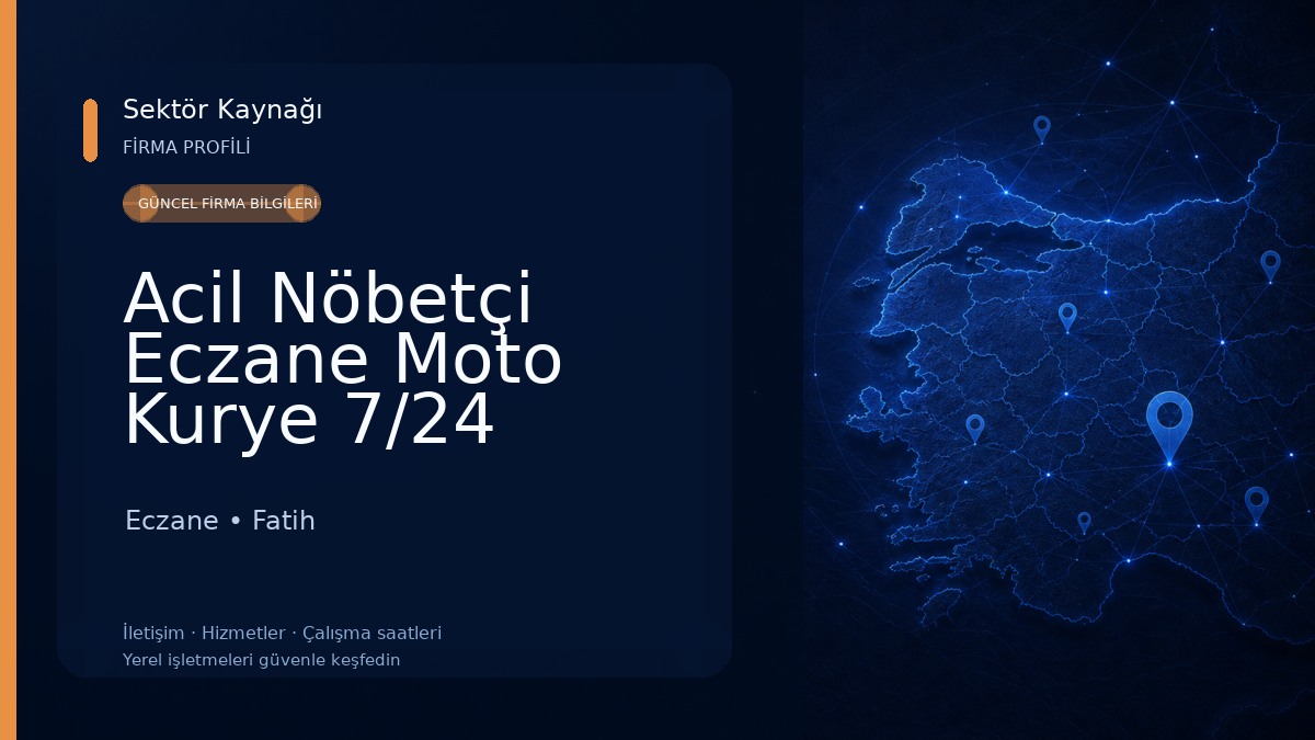 Acil Nöbetçi Eczane Moto Kurye 7/24 -Pharmacy -Delivery- Eczane Kurye İstanbul Fatih Eczane