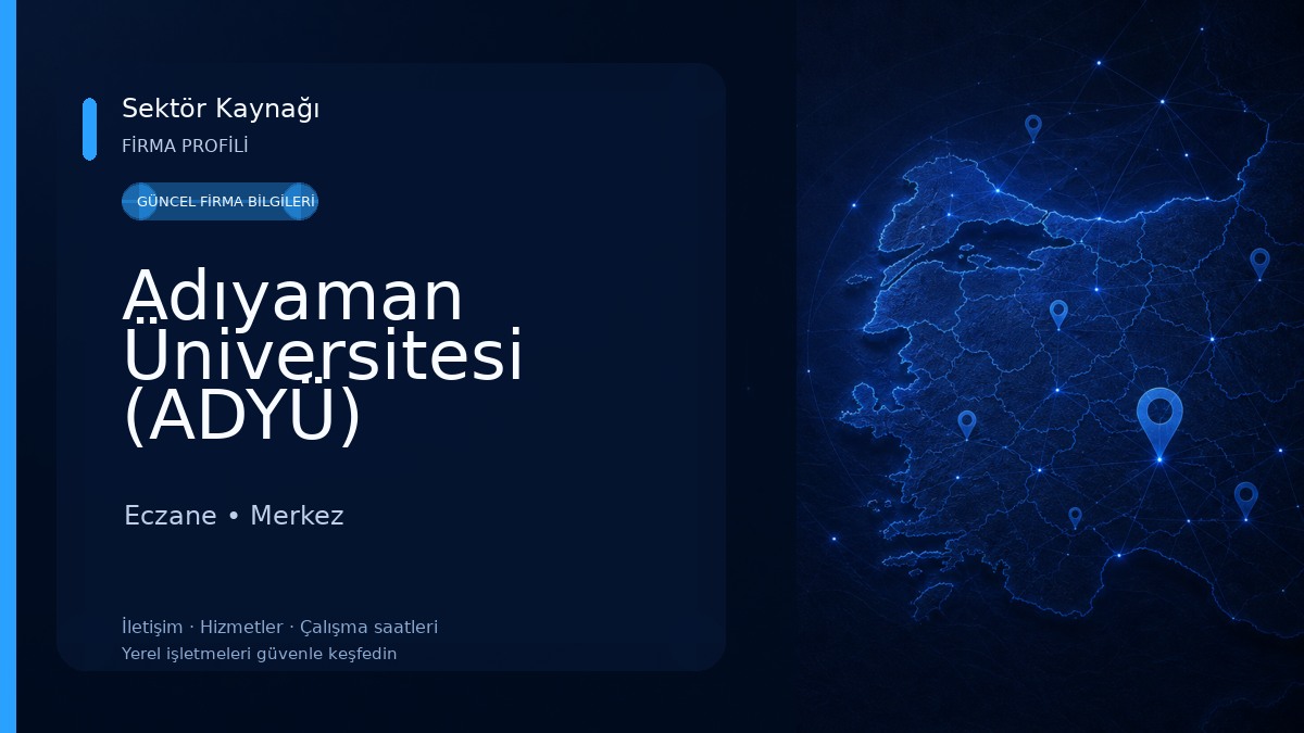 Adıyaman Üniversitesi (ADYÜ) Eczane