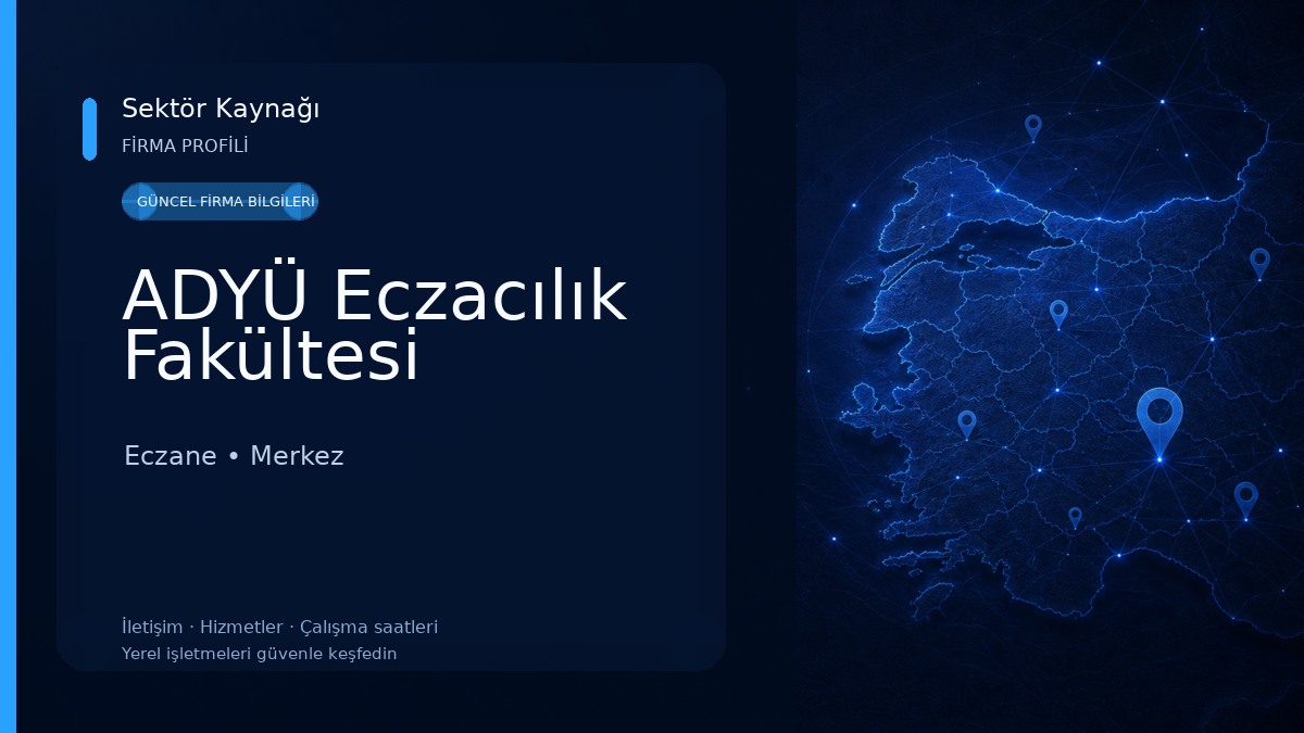 ADYÜ Eczacılık Fakültesi Eczane