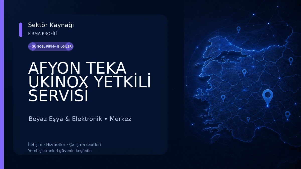 AFYON TEKA UKİNOX YETKİLİ SERVİSİ Beyaz Eşya & Elektronik