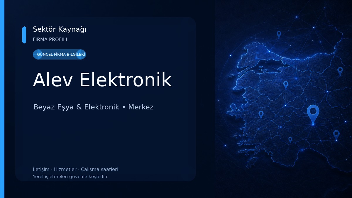 Alev Elektronik Beyaz Eşya & Elektronik