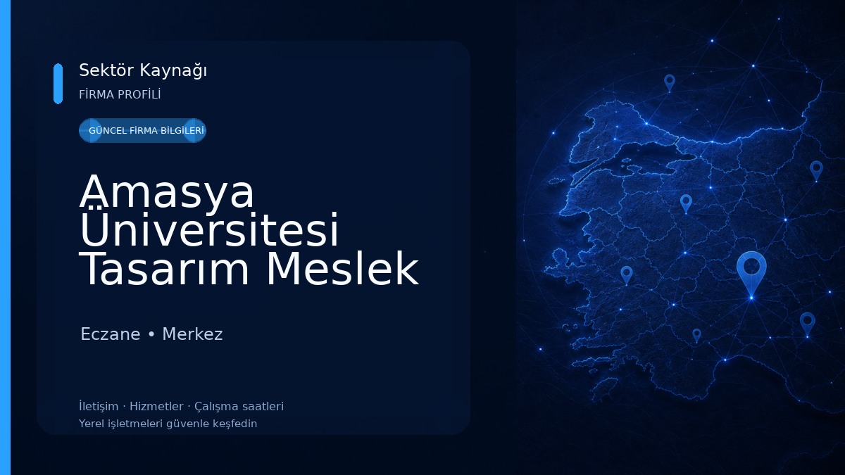 Amasya Üniversitesi Tasarım Meslek Yüksekokulu Eczane