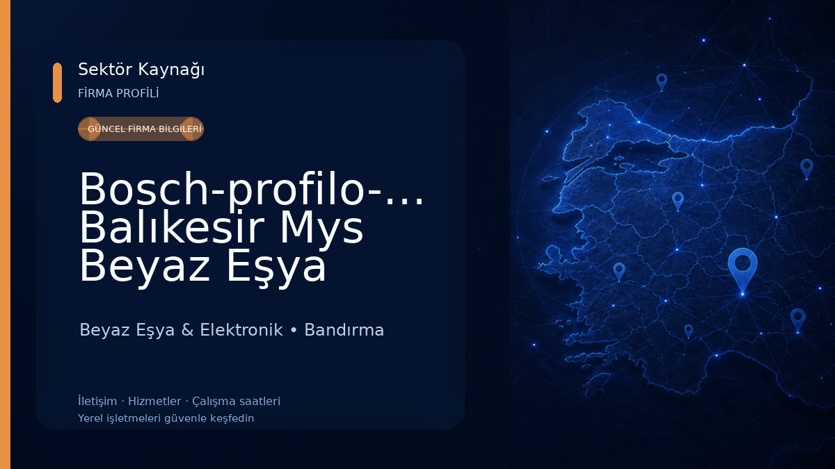 Bosch-profilo-siemens Balıkesir Mys Beyaz Eşya Yetkili Servisi Beyaz Eşya & Elektronik