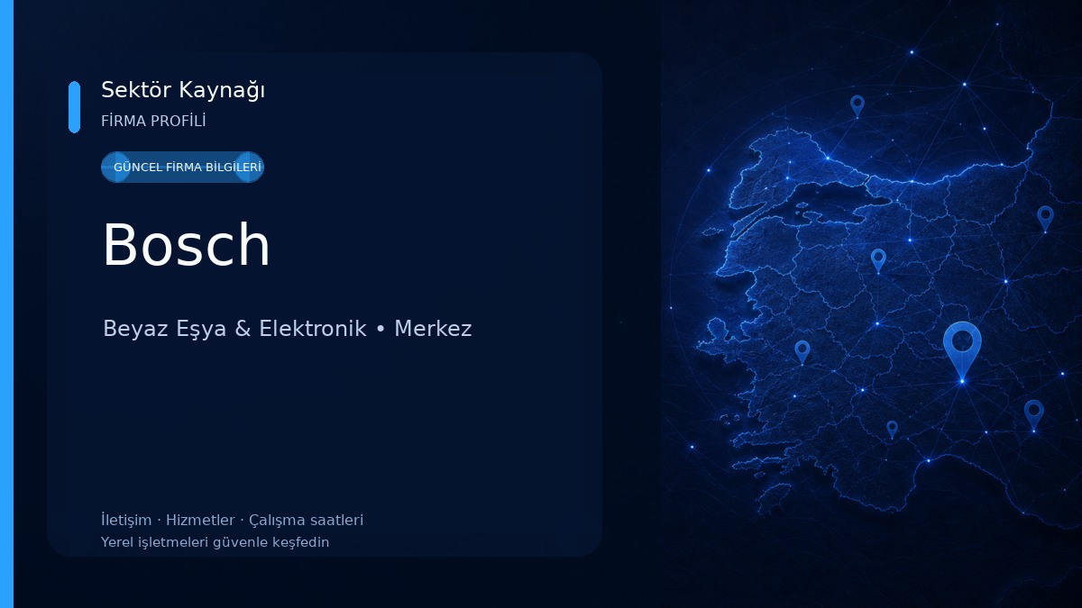 Bosch Beyaz Eşya & Elektronik