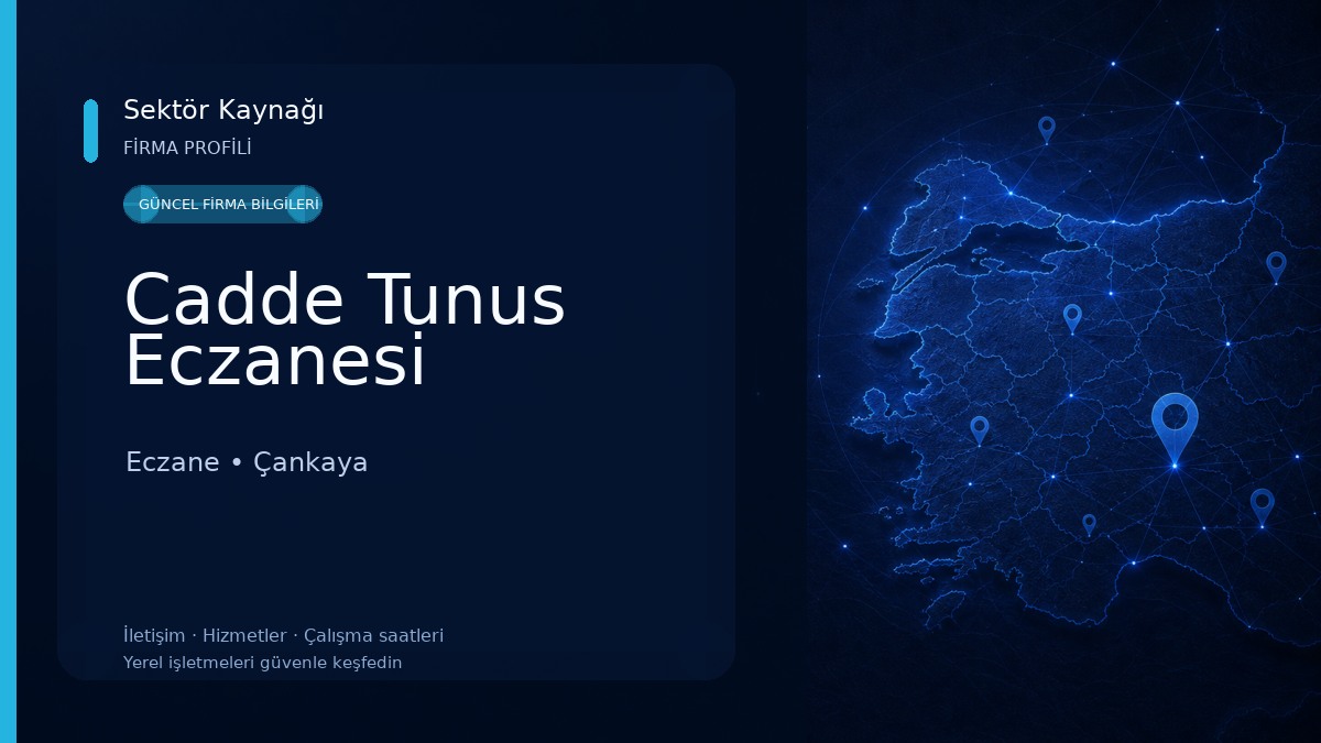 Cadde Tunus Eczanesi Eczane