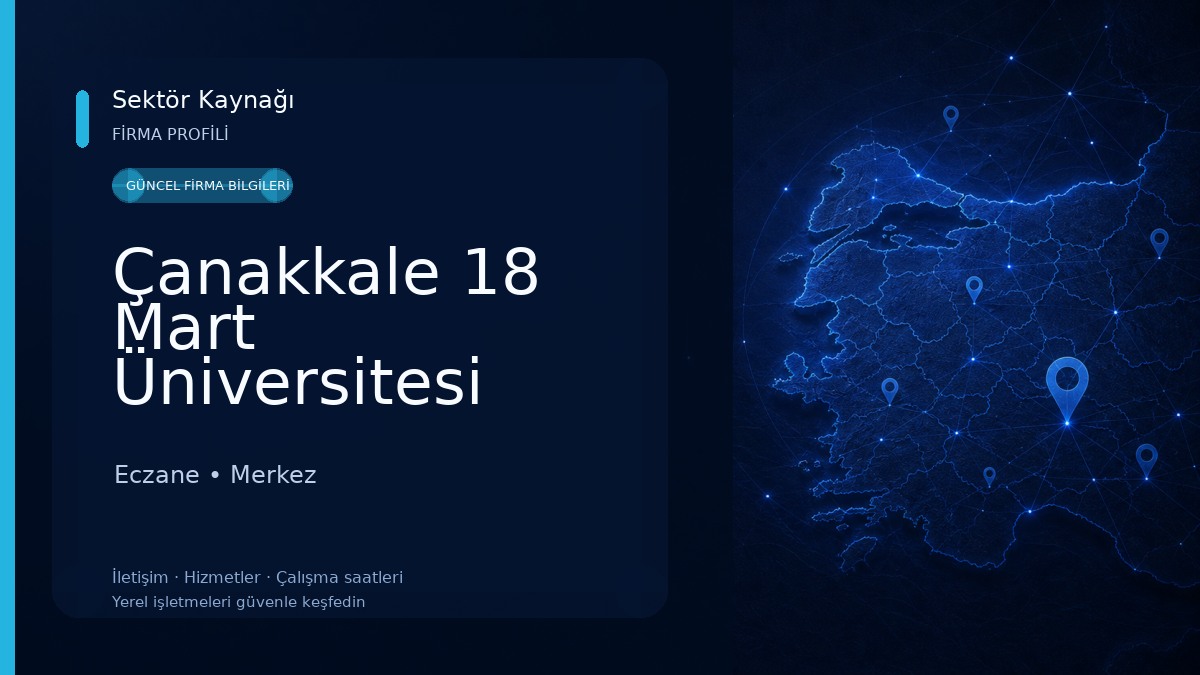 Çanakkale 18 Mart Üniversitesi Sağlık hizmetleri Meslek yüksek okulu Eczane