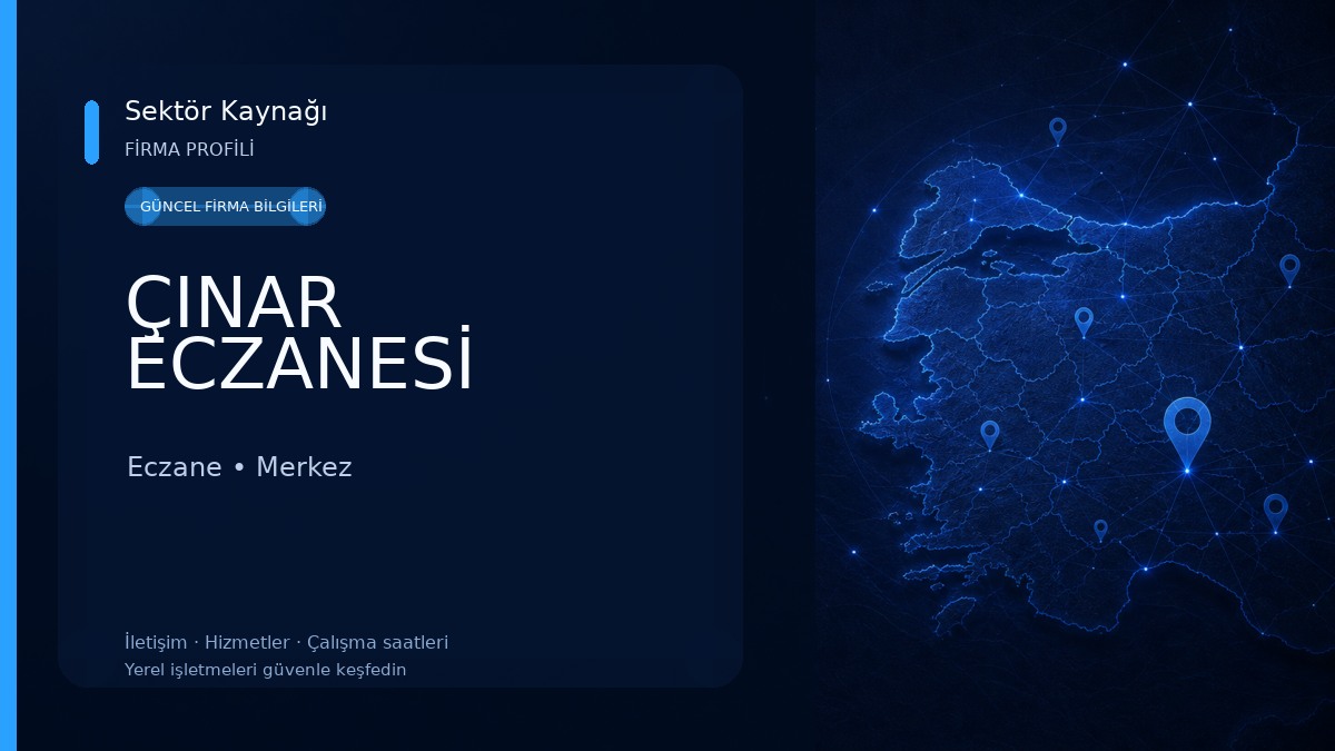 ÇINAR ECZANESİ Eczane