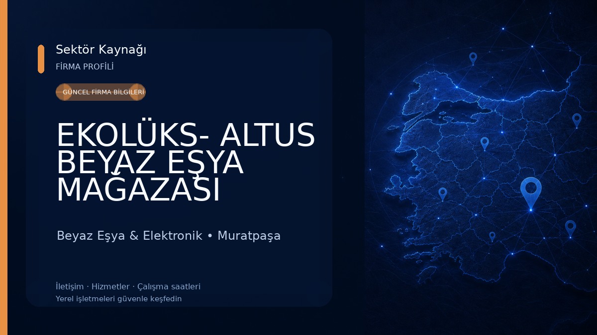 EKOLÜKS- ALTUS BEYAZ EŞYA MAĞAZASI Beyaz Eşya & Elektronik