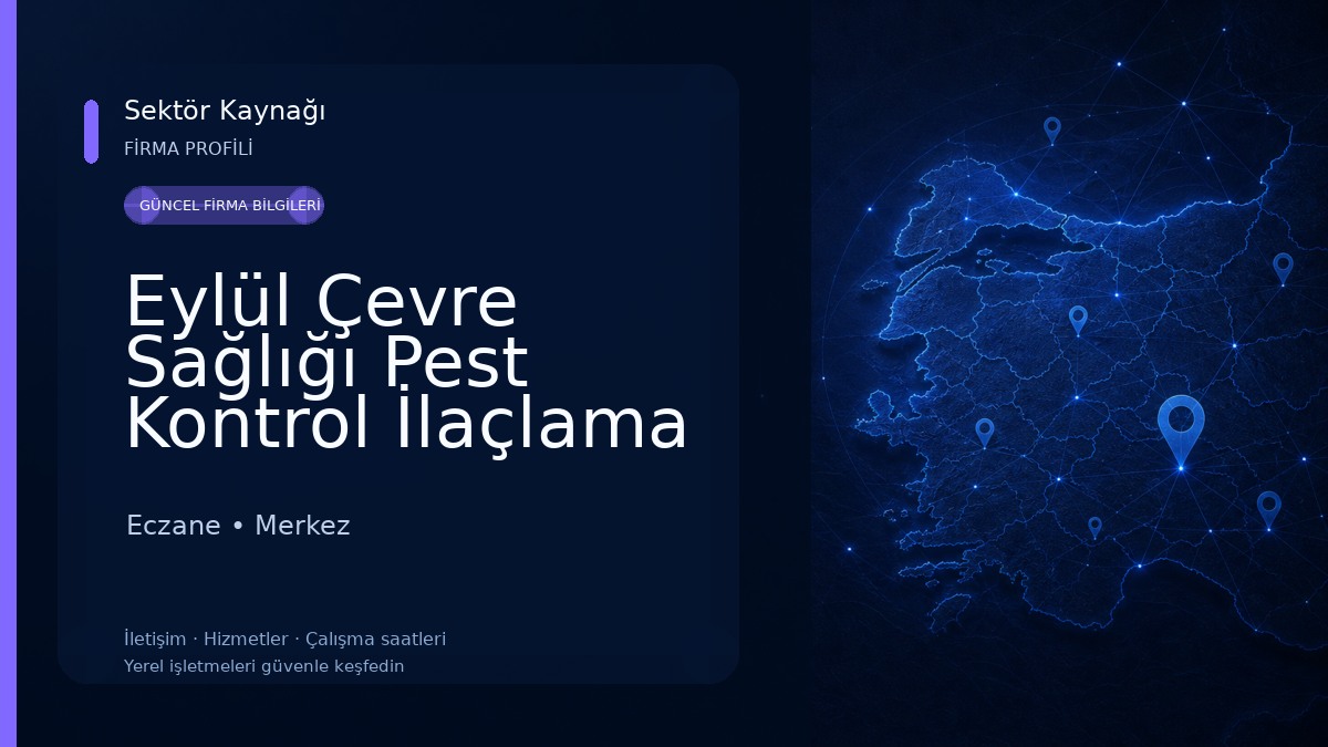 Eylül Çevre Sağlığı Pest Kontrol İlaçlama Danışmanlık - Eylül Veteriner Kliniği Eczane