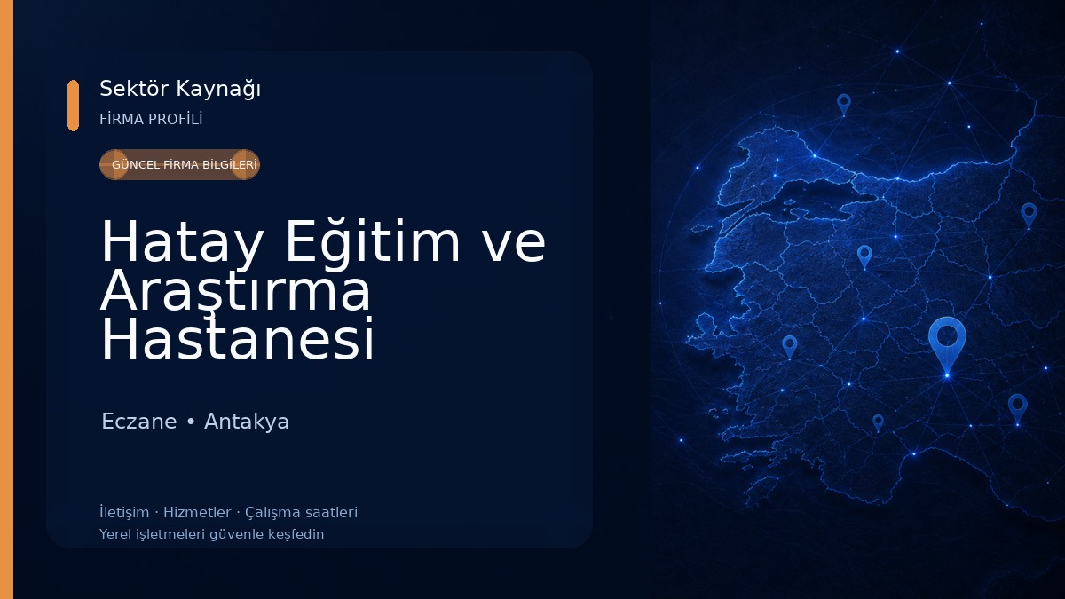Hatay Eğitim ve Araştırma Hastanesi Eczane