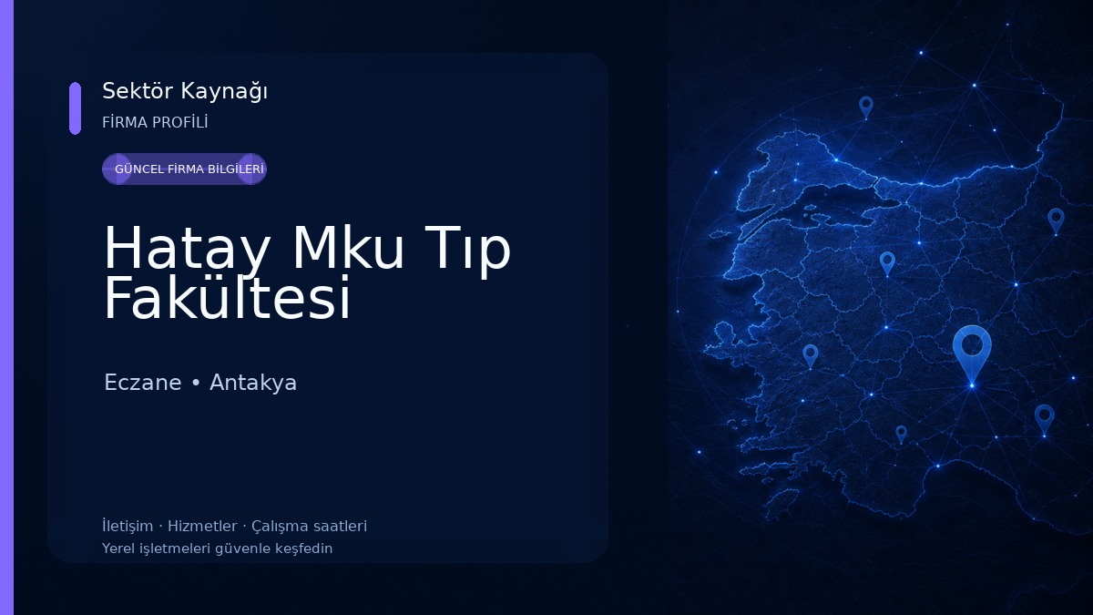 Hatay Mku Tıp Fakültesi Eczane