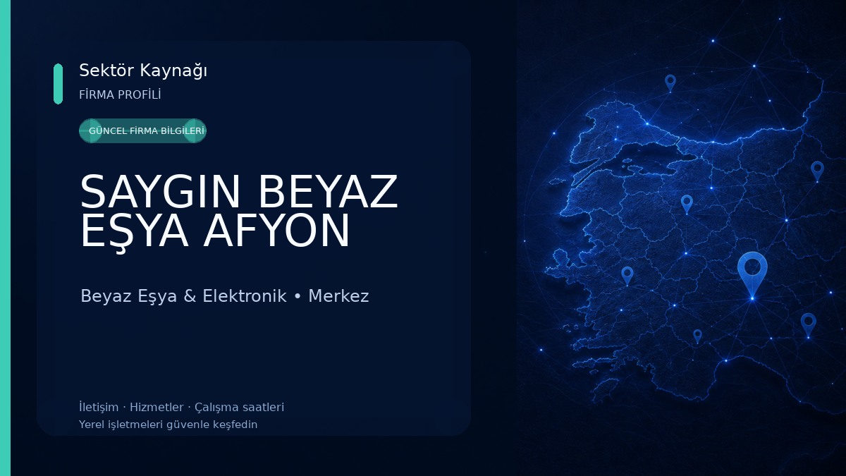 SAYGIN BEYAZ EŞYA AFYON Beyaz Eşya & Elektronik