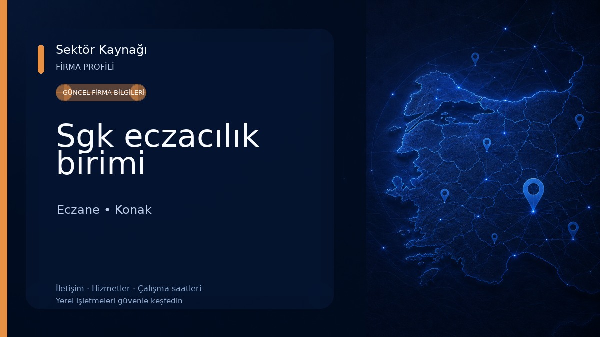 Sgk eczacılık birimi Eczane