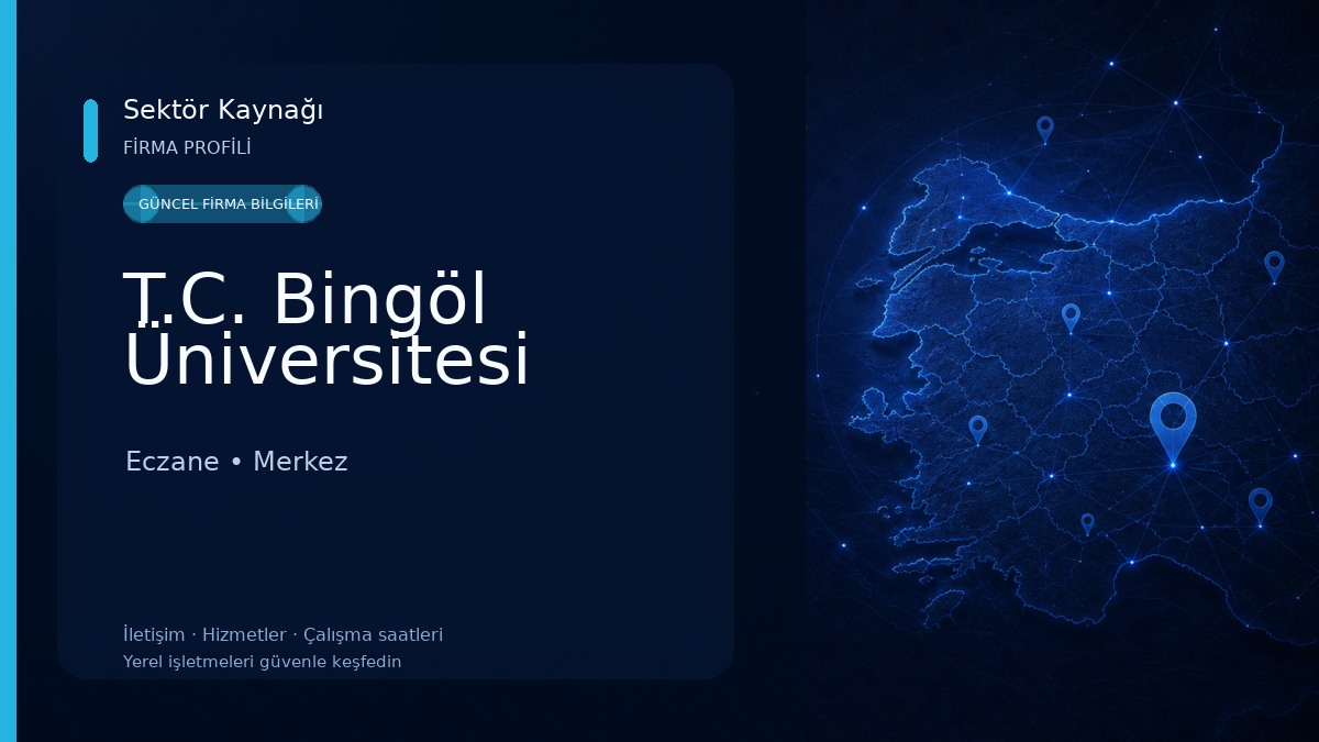 T.C. Bingöl Üniversitesi Eczane