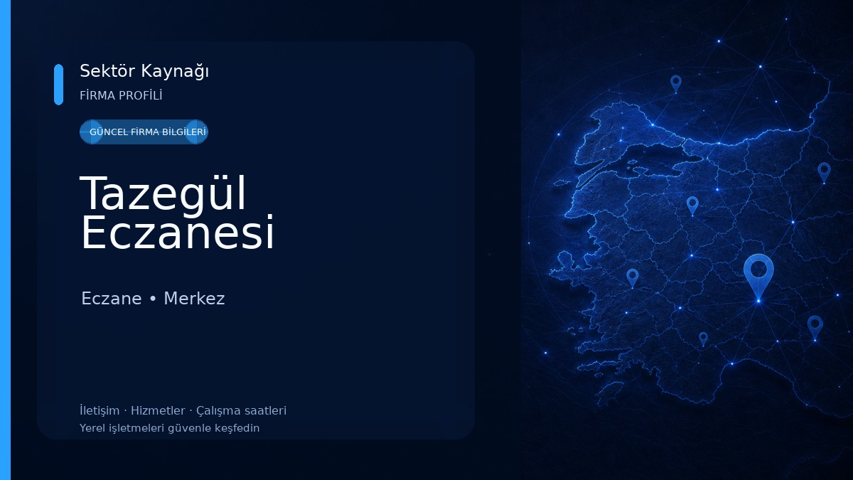 Tazegül Eczanesi Eczane
