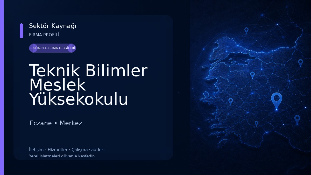 Teknik Bilimler Meslek Yüksekokulu Eczane