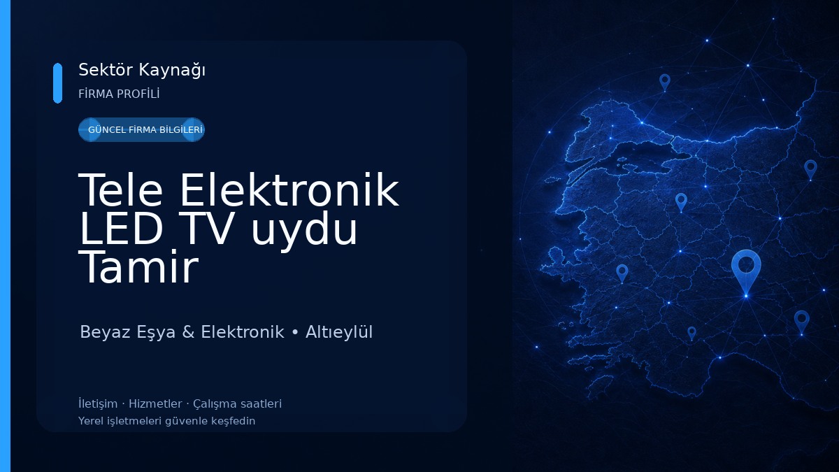 Tele Elektronik LED TV uydu Tamir 