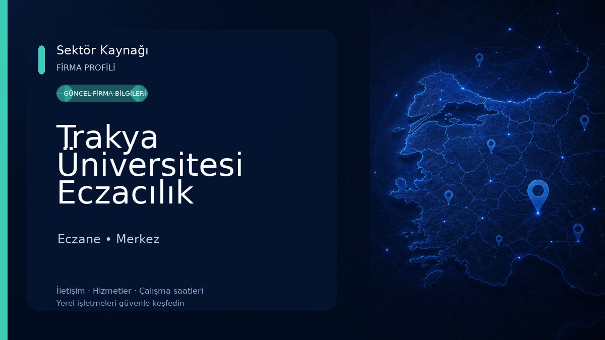 Trakya Üniversitesi Eczacılık Fakültesi Eczane
