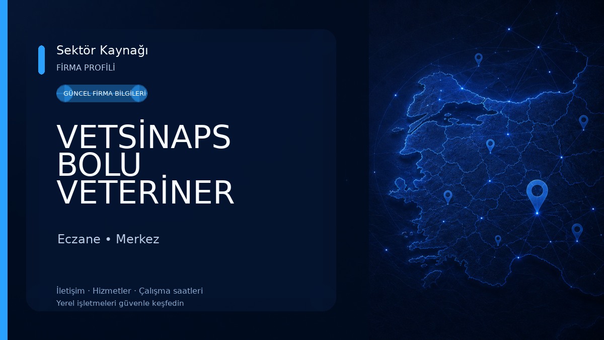 VETSİNAPS BOLU VETERİNER MUAYENEHANESİ ®️ Eczane